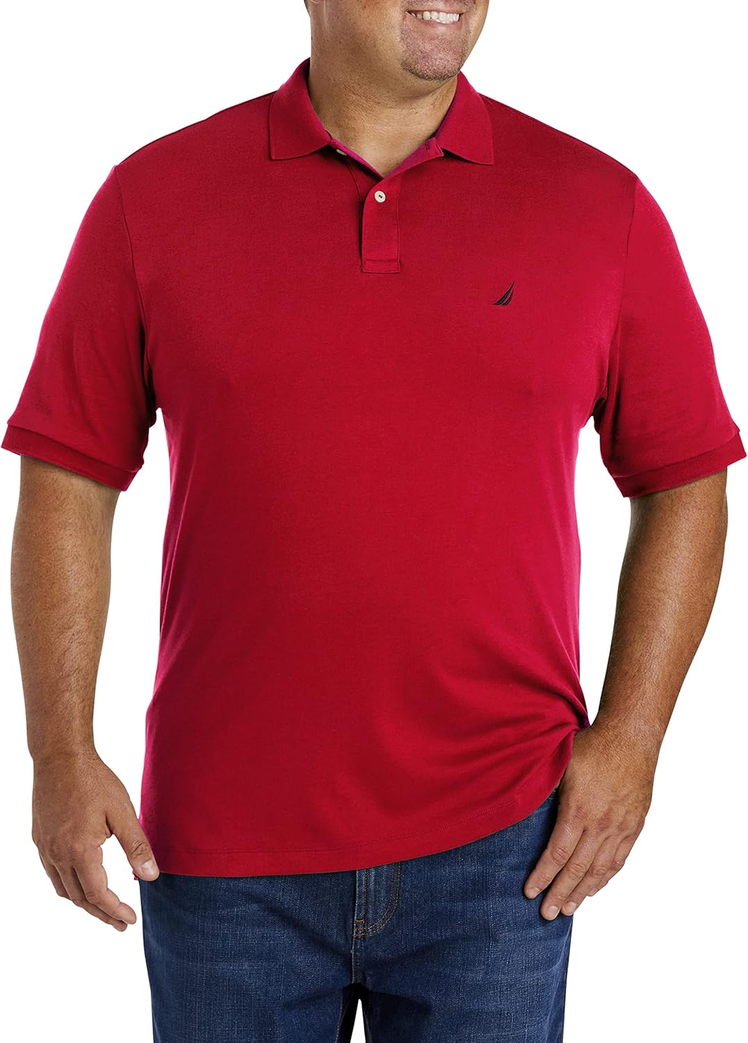 Nautica Mens Classic Fit Short Sleeve Solid Cotton Polo Shirt