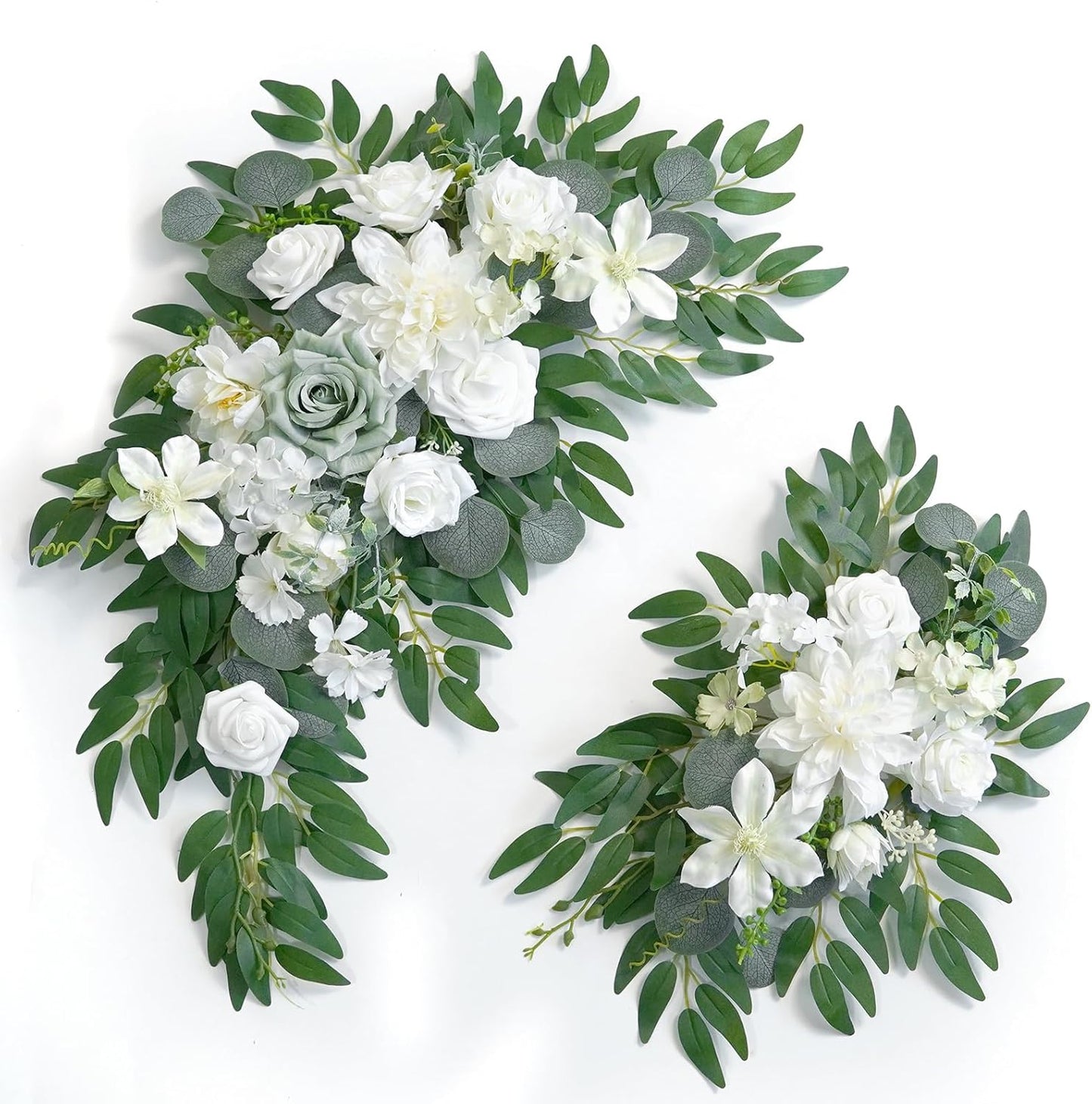 Faux Flower Swag Set of 2 for Wedding Welcome Signs Decor