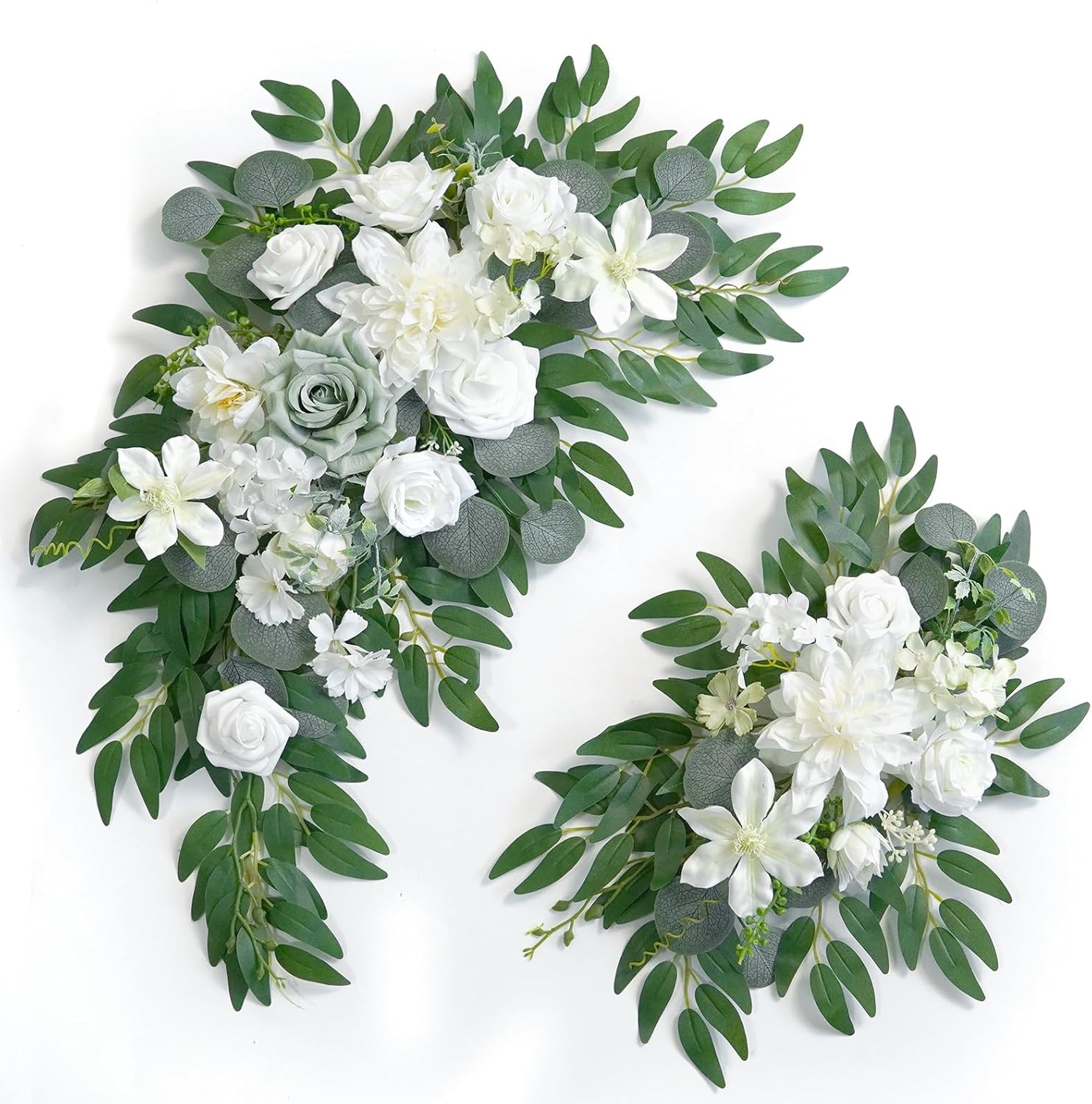 Faux Flower Swag Set of 2 for Wedding Welcome Signs Decor