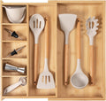 Expandable Bamboo Drawer Organizer 10.5-18.5 in - Natural Bamboo