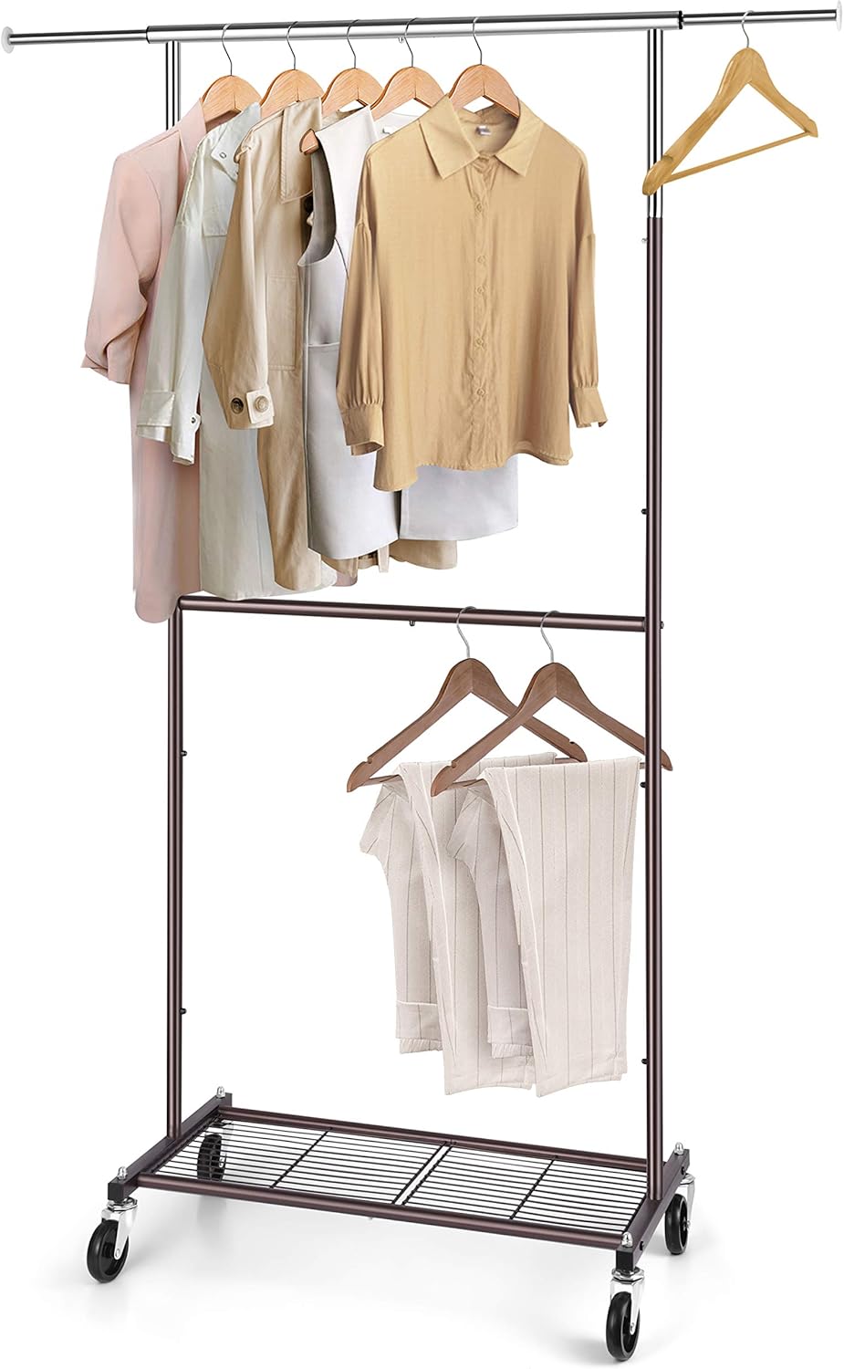 Simple Trending Standard Clothing Garment Rack for Home Use