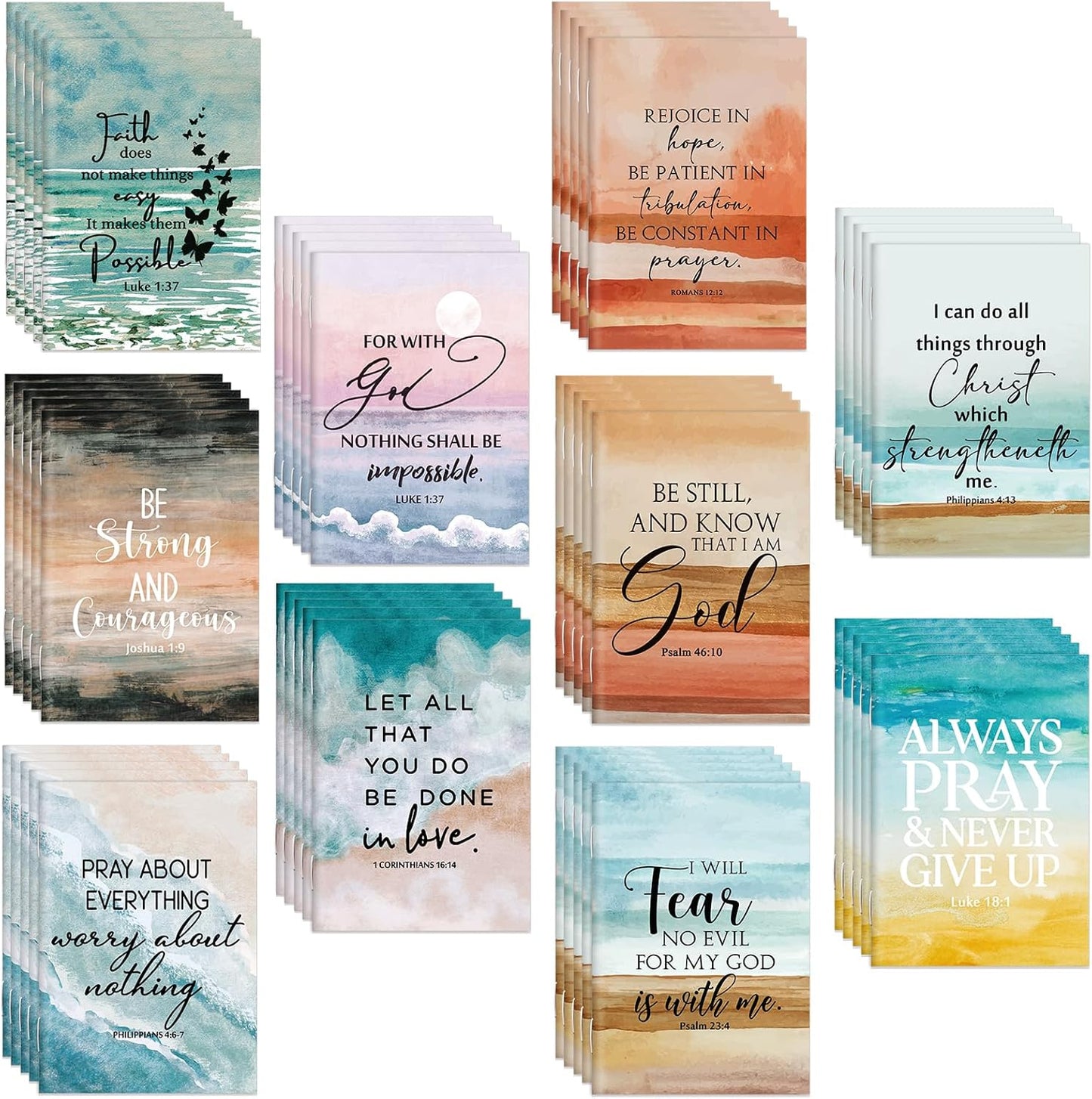100 Mini Bible Verse Notepads: Inspirational Gifts