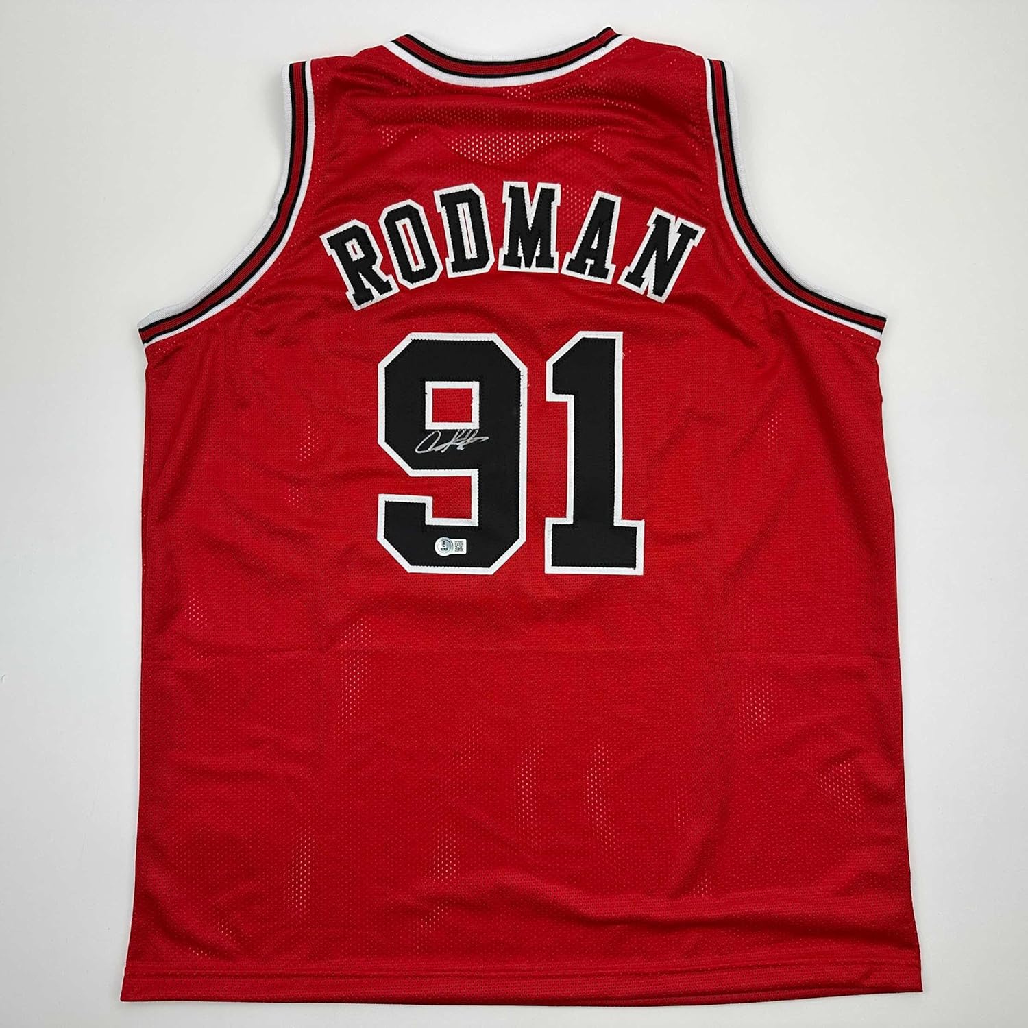 Autographed Dennis Rodman Chicago Red Basketball Jersey with COA