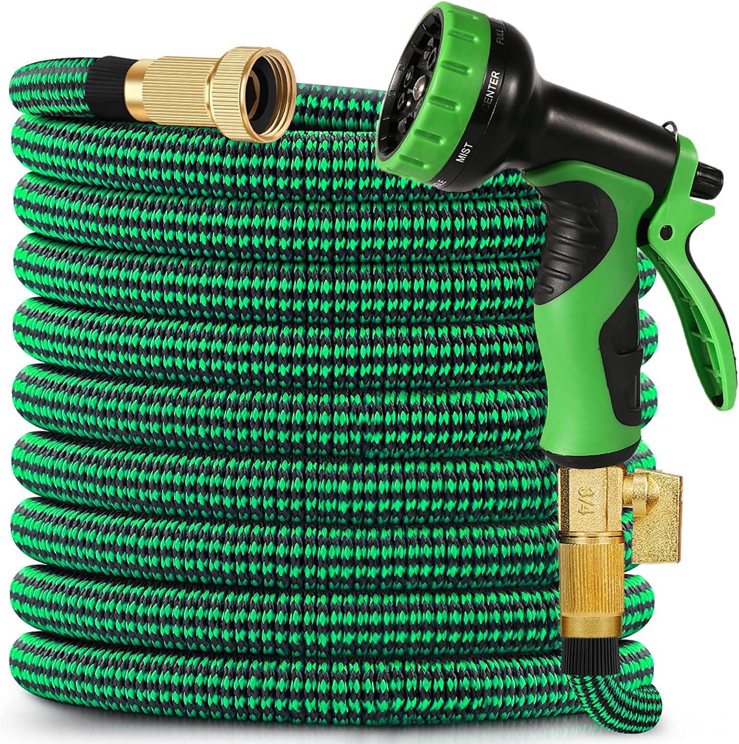75 FT Expandable Garden Hose with Durable Brass Fittings