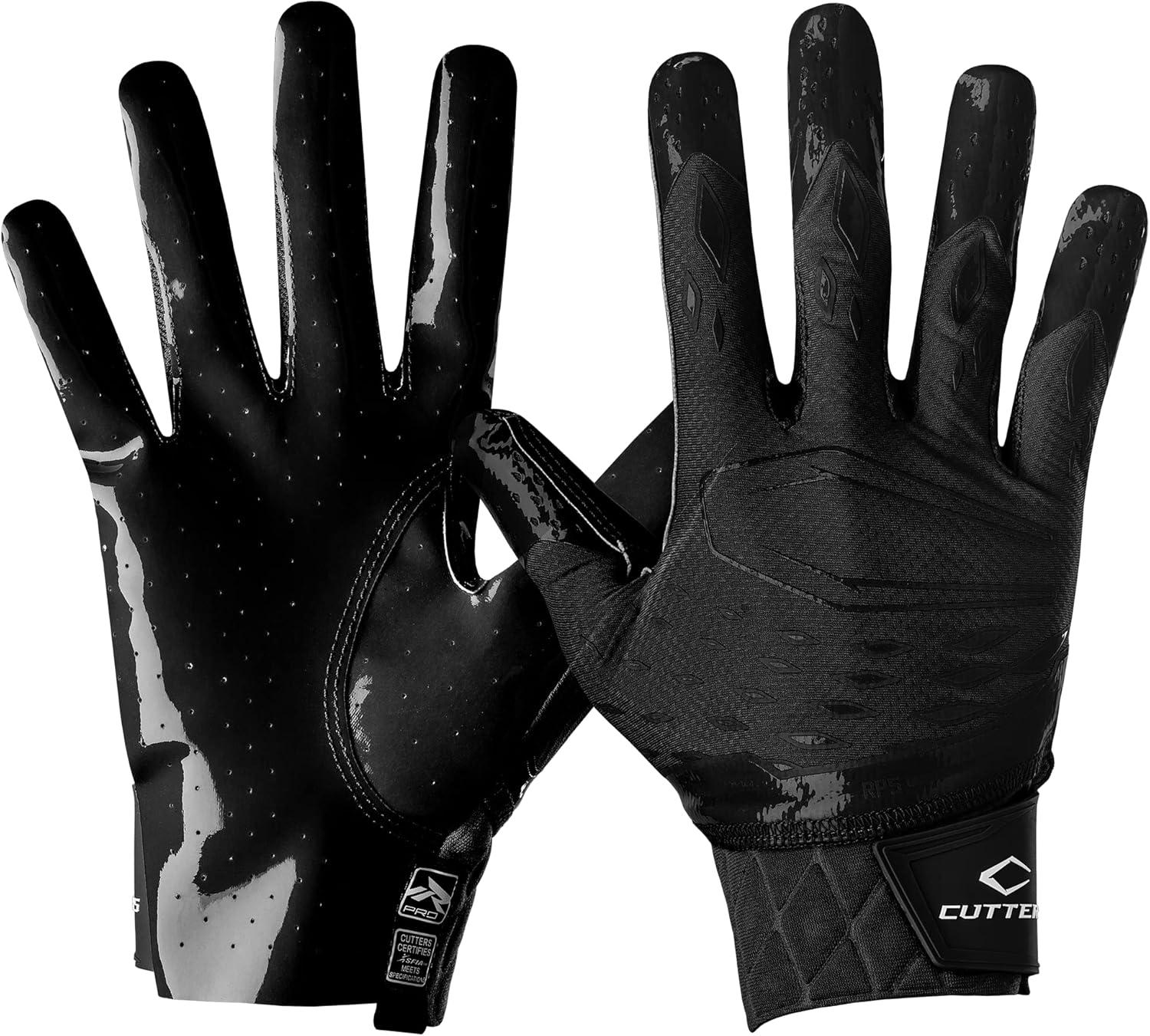 Cutters Rev Pro Football Gloves with Ultra Grip for Receivers
