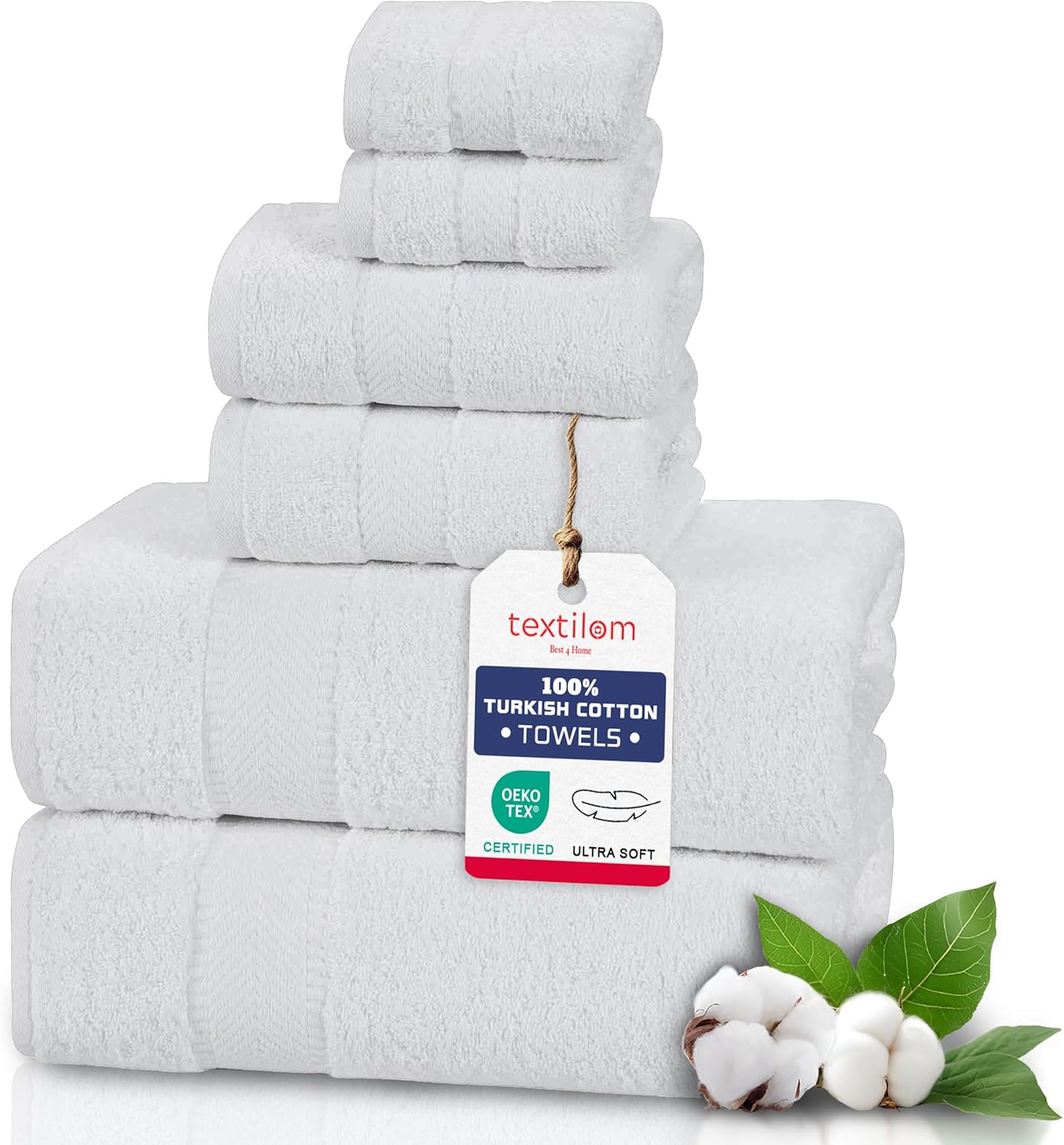 Luxurious 6 Pcs Bath Towel Set - Soft, Absorbent & Quick Dry