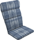 Adirondack Chair Cushion - Rain-Proof, Fade Resistant, Blue Stripe