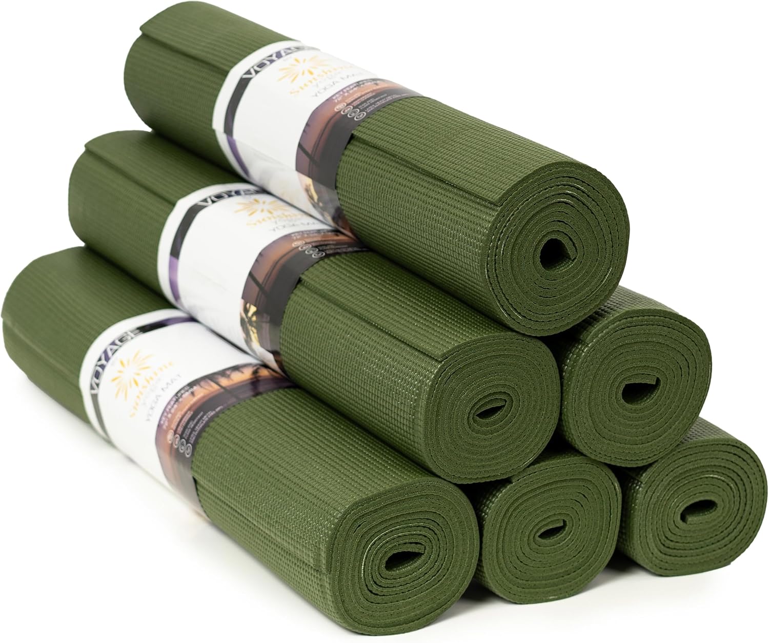 Sunshine Yoga Voyage Yoga Mat Set of 6 for Studio and Gym Use