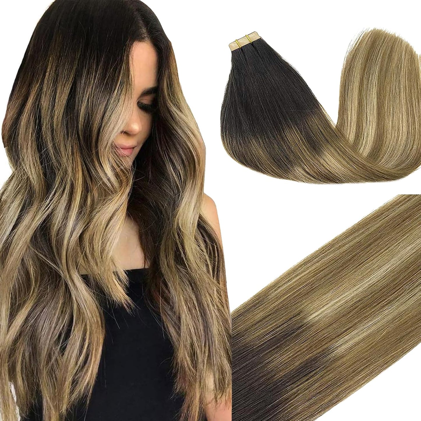 GOO GOO Tape in Hair Extensions for Natural Balayage Looks