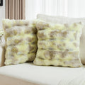 FUTEI Green White Decorative Throw Pillow Covers 26x26 in Set of 2