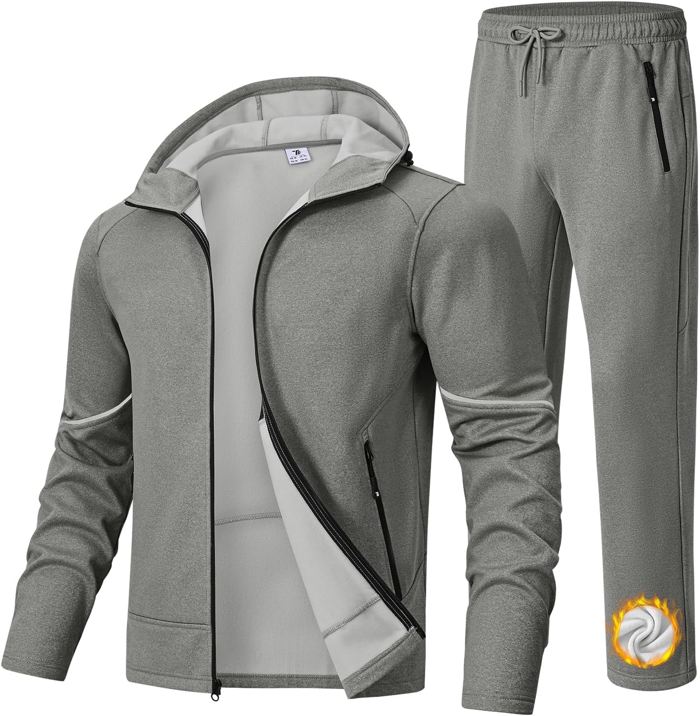 BGOWATU Men's Fleece Lined Tracksuits Set for Active Lifestyle