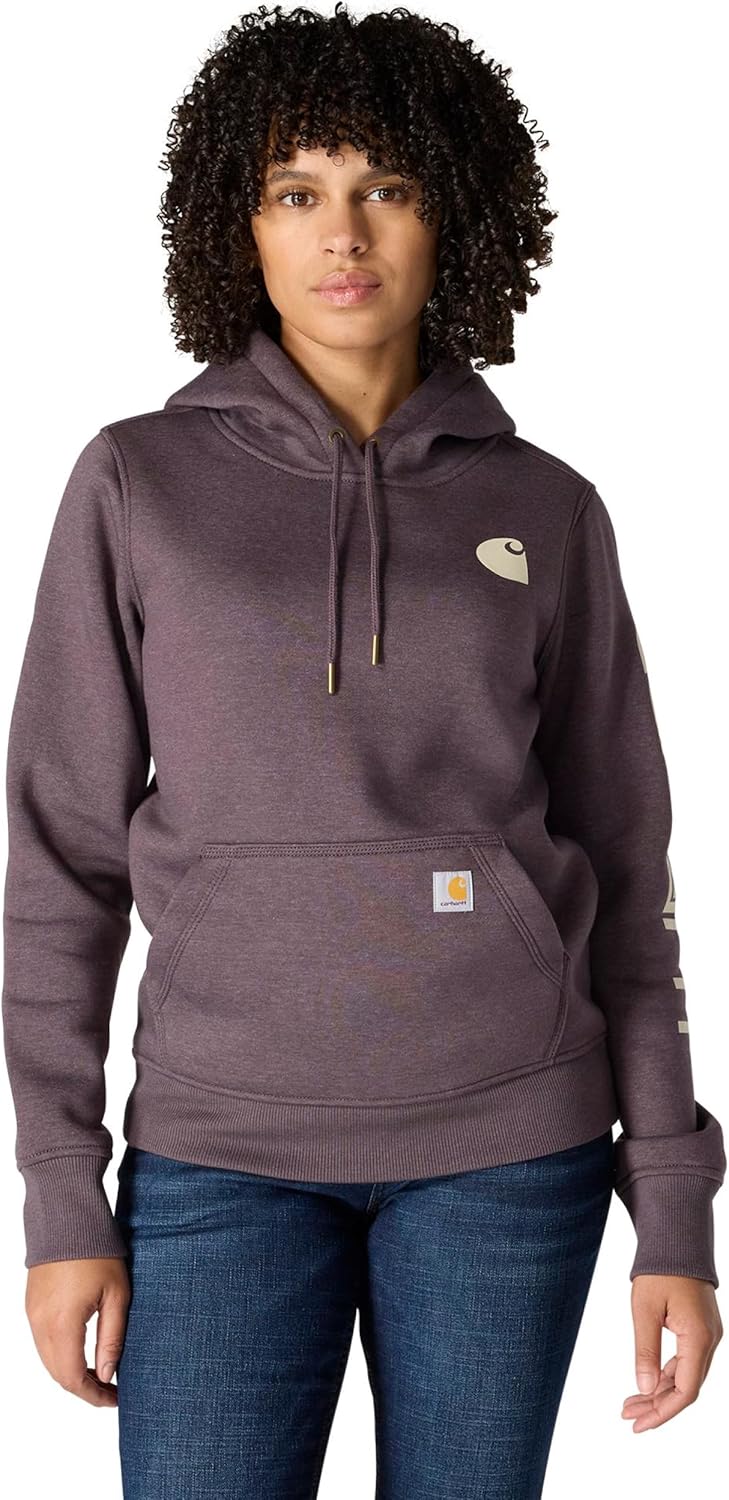 Carhartt womens Relaxed Fit Midweight Logo Sleeve Sweatshirt