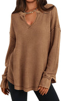 PRETTYGARDEN Womens Fall Fashion Waffle Knit Long Sleeve Tunic