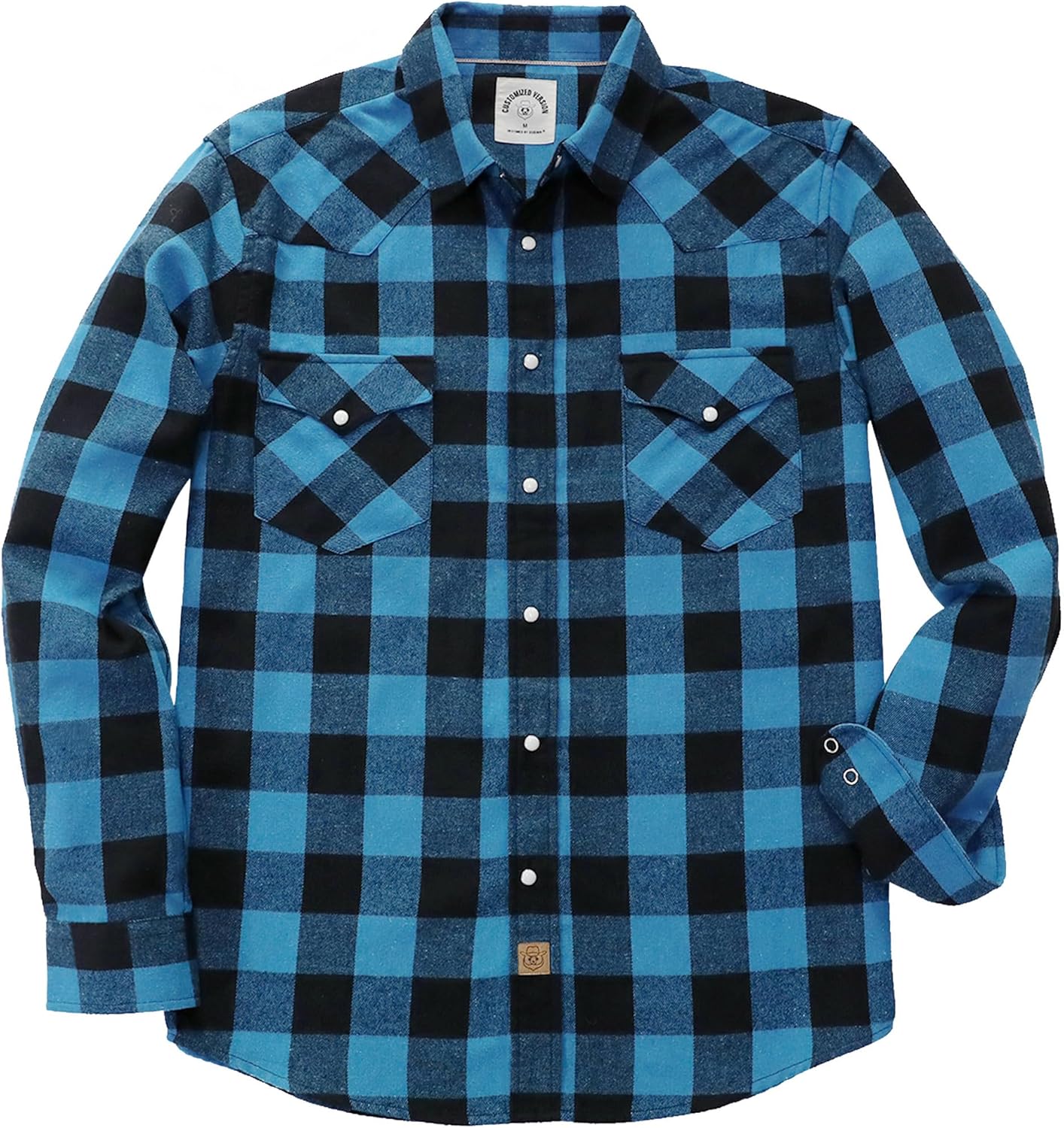 Dubinik Flannel Shirt for Men - Vintage Pearl Snap Plaid Style