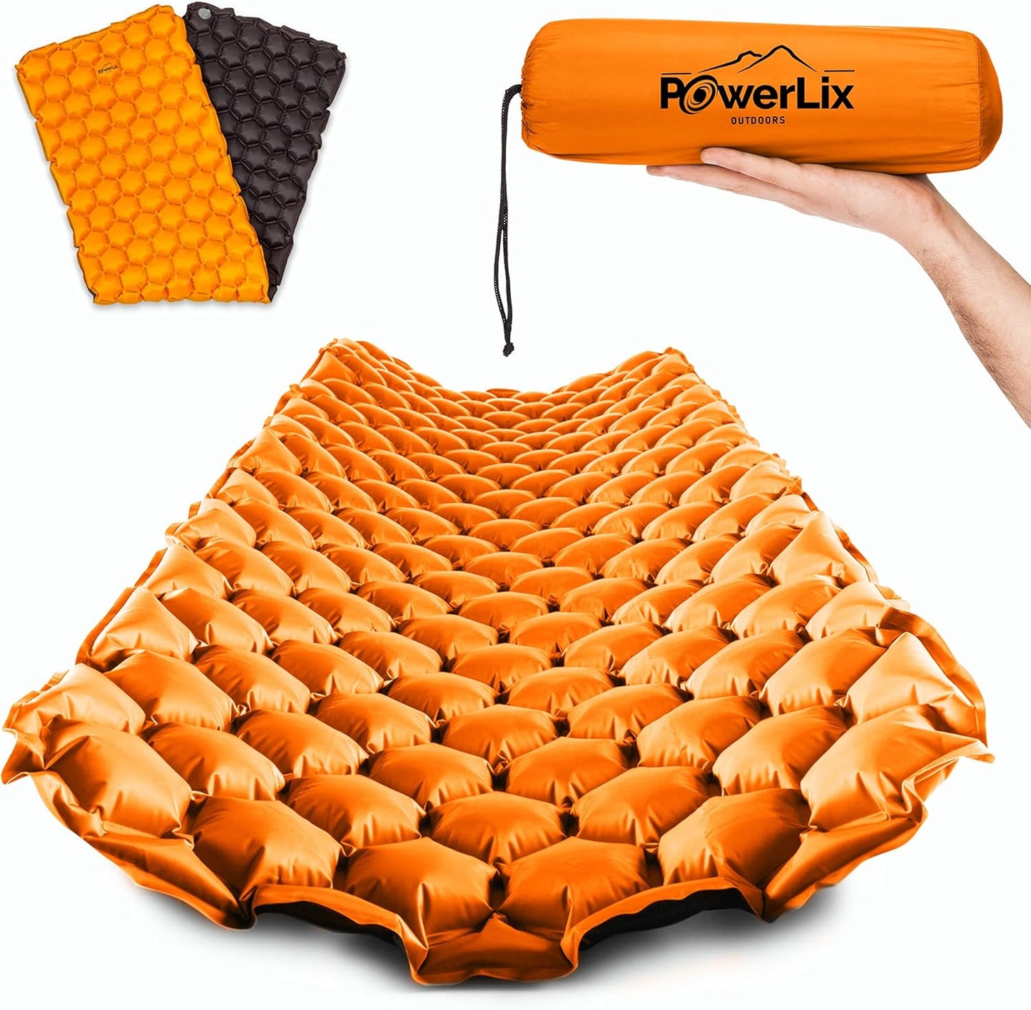 POWERLIX Ultralight Inflatable Camping Sleeping Pad - Compact & Lightweight