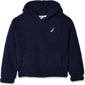 Nautica Girls' Pullover Fleece Hoodie Sweatshirt - Soft, Warm Layer