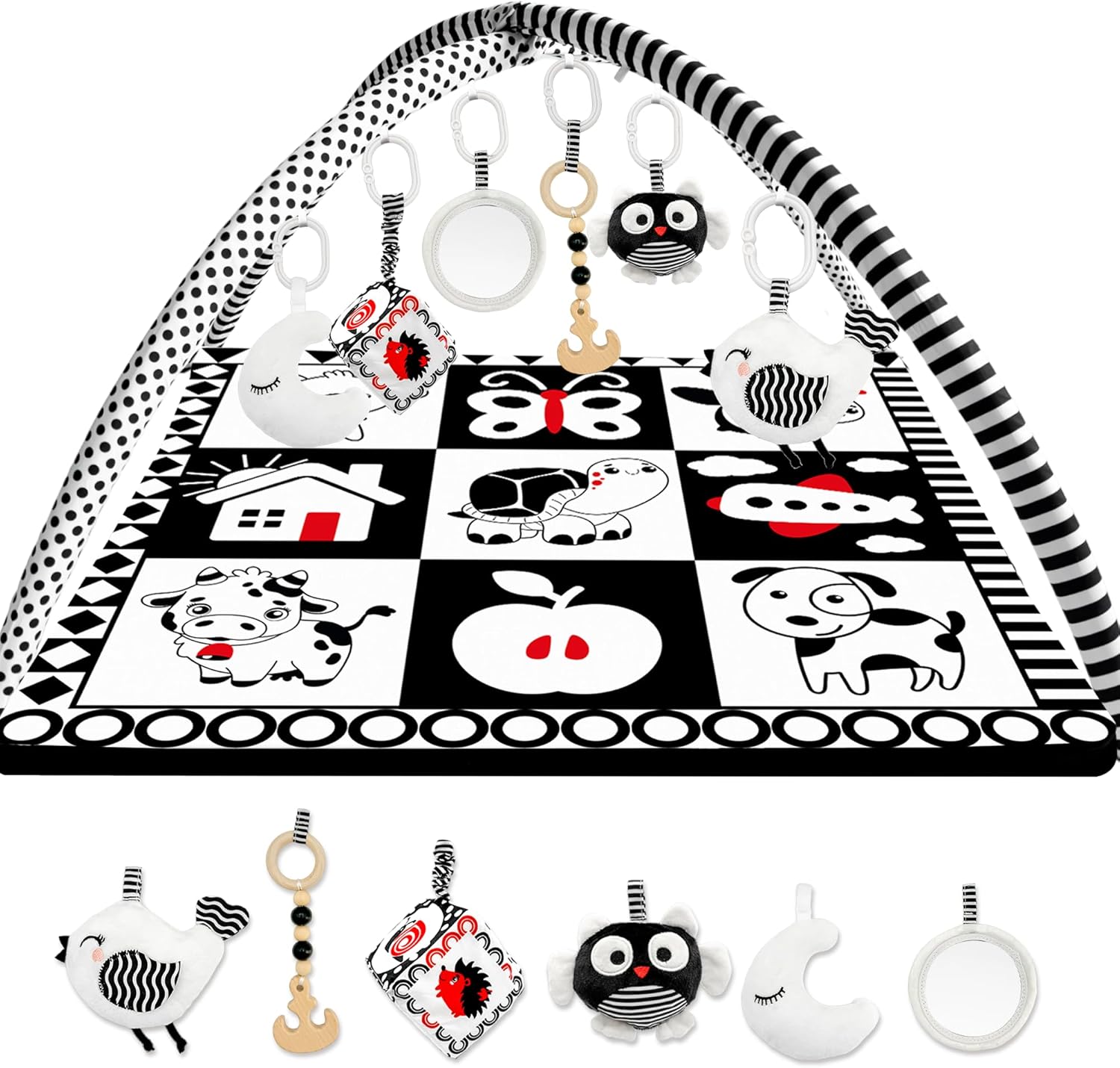 Soft Padded Baby Mat - Vision Development | 6 Toys