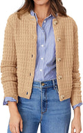 Women's Knit Cardigan Sweater - Comfortable Cotton Layering Piece