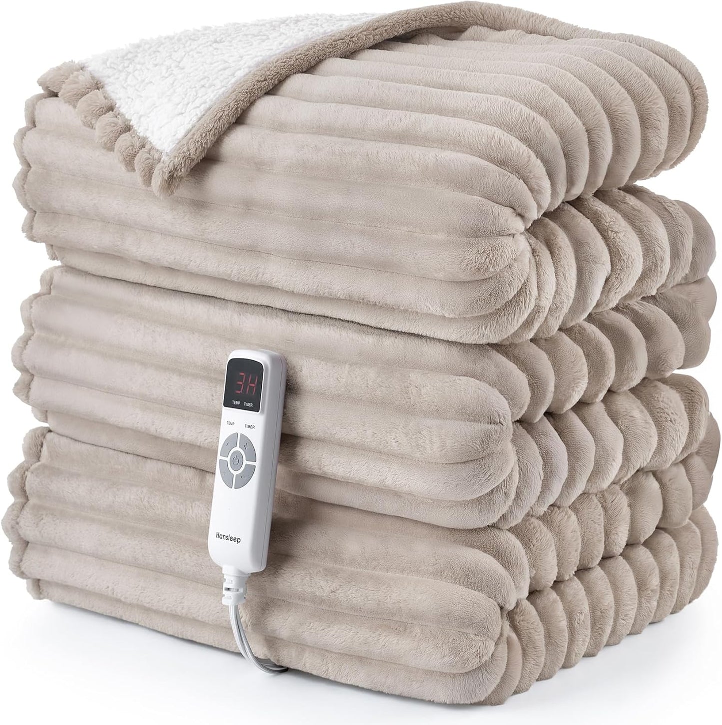 Hansleep Heated Blanket Electric Blanket for Cozy Winter Nights