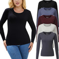 5 Pack Long Sleeve Shirts for Women - Stylish and Comfortable