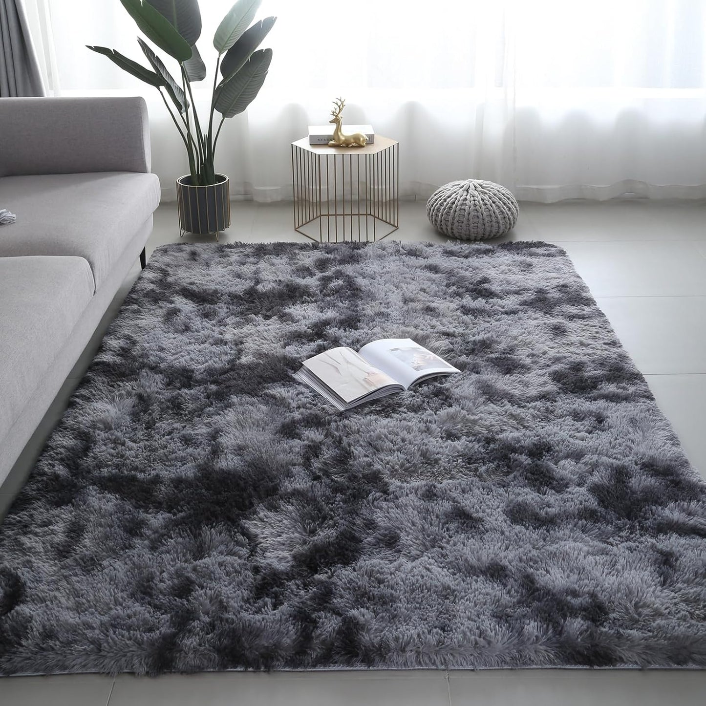 Shag Area Rugs for Bedroom Living Room, Ultra Soft 6X9 Rug
