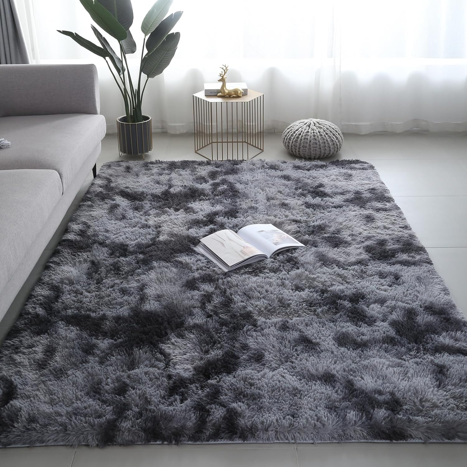 Shag Area Rugs for Bedroom Living Room, Ultra Soft 6X9 Rug