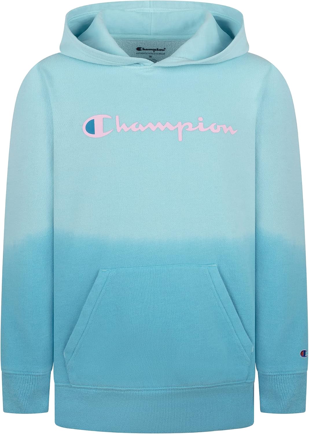 Champion Girls Youth Fleece Hoody - Ice Fall/Caribbean Blue