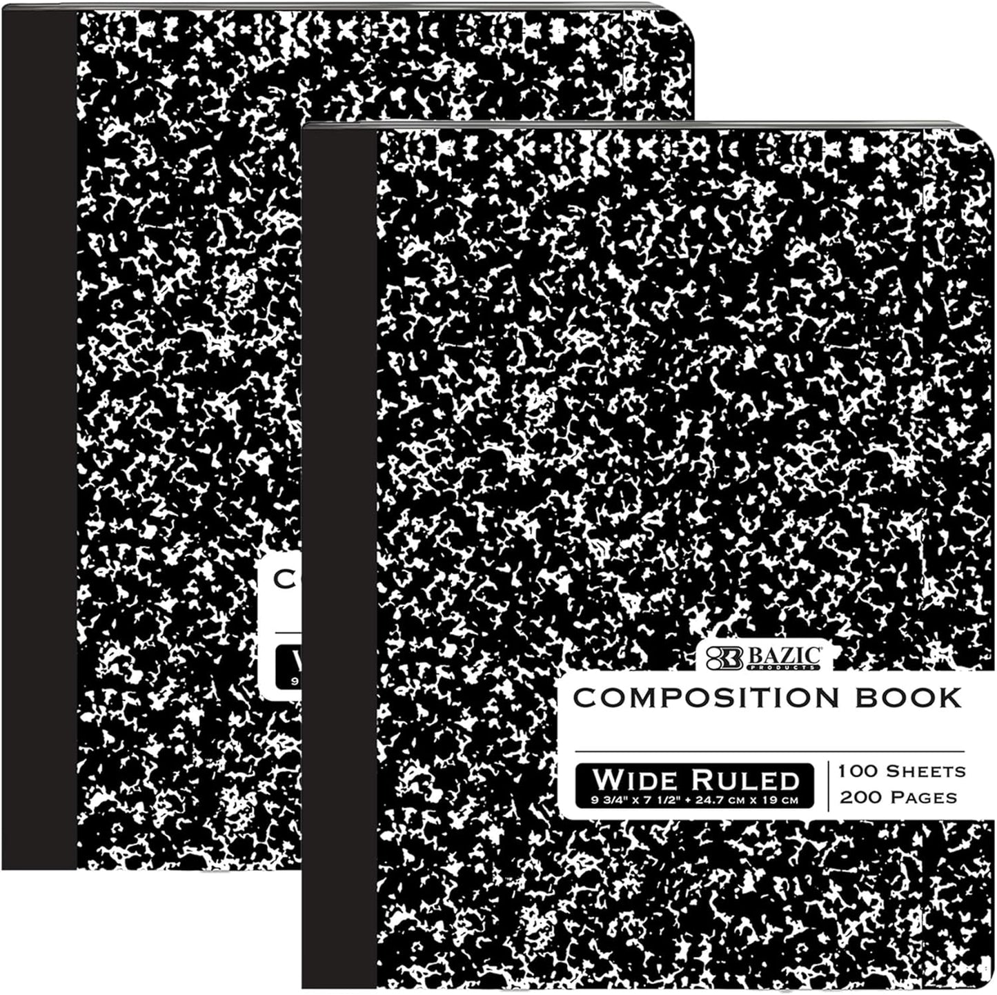 2-Pack Marble Composition Notebooks - Wide Ruled