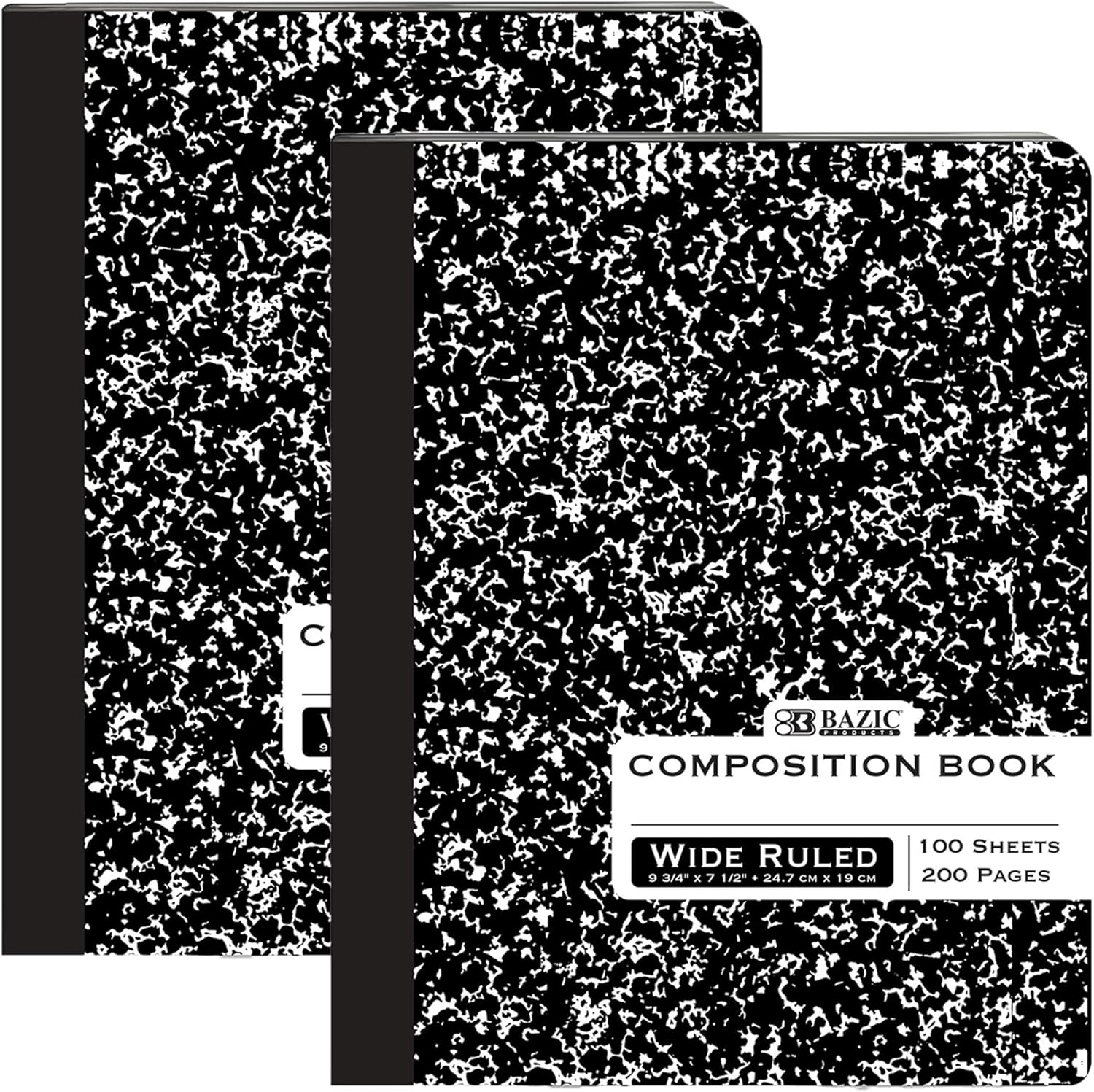 2-Pack Marble Composition Notebooks - Wide Ruled