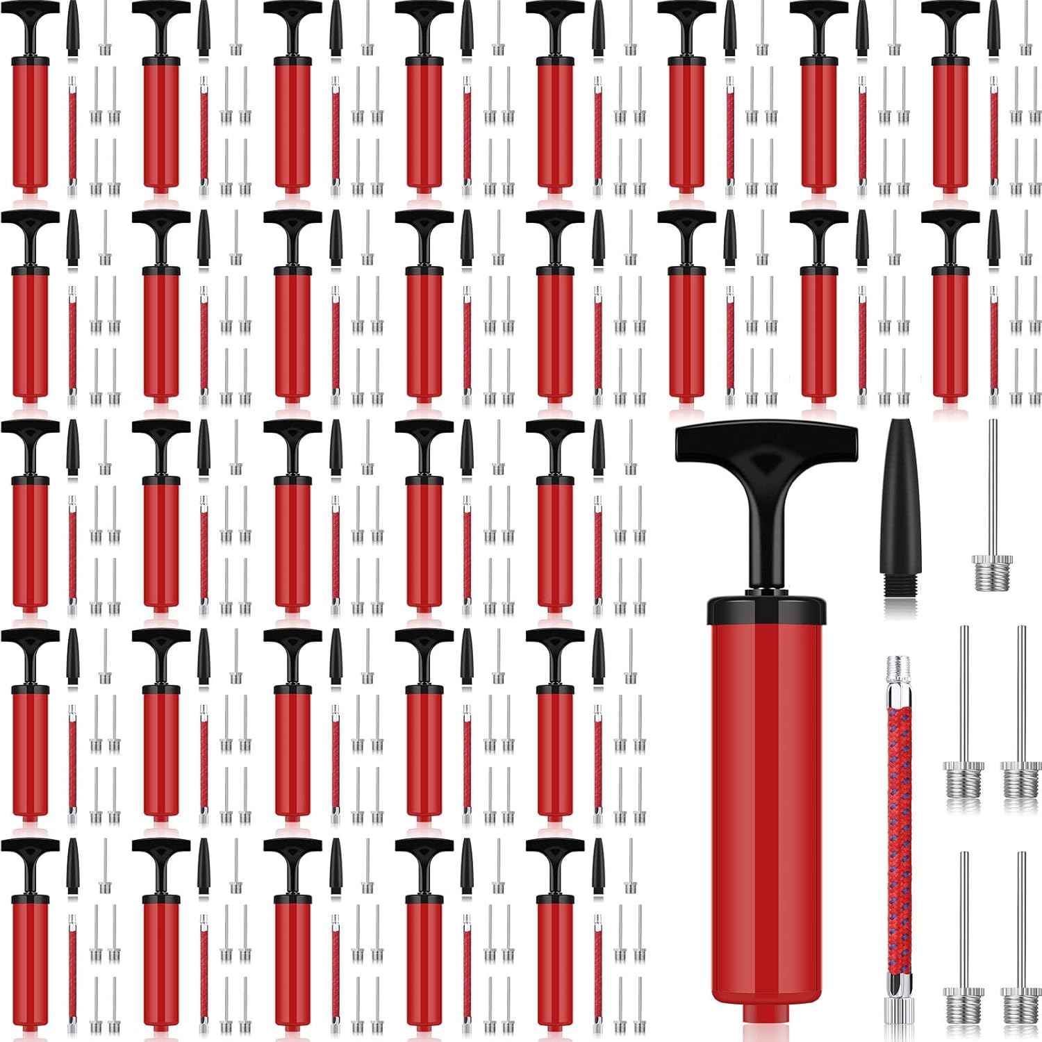 Fumete 100 Sets Ball Pump for Sports Balls with Accessories