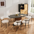 Sweetcrispy Sweetcrispy Dining Chairs Set of 6 - Classic Beige Comfort