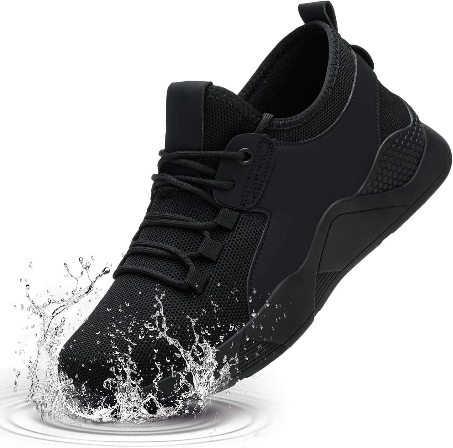 Waterproof Non Slip Shoes for Men Women Work Sneakers Black