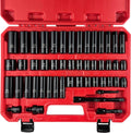 49PCS 3/8 Impact Socket Set SAE & Metric - Durable 6-Point Kit
