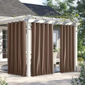 Weighted Blackout Outdoor Curtains for Patio W66 x L84 - Windproof