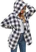 Women's Oversized Open Front Hooded Draped Pockets Cardigan Coat