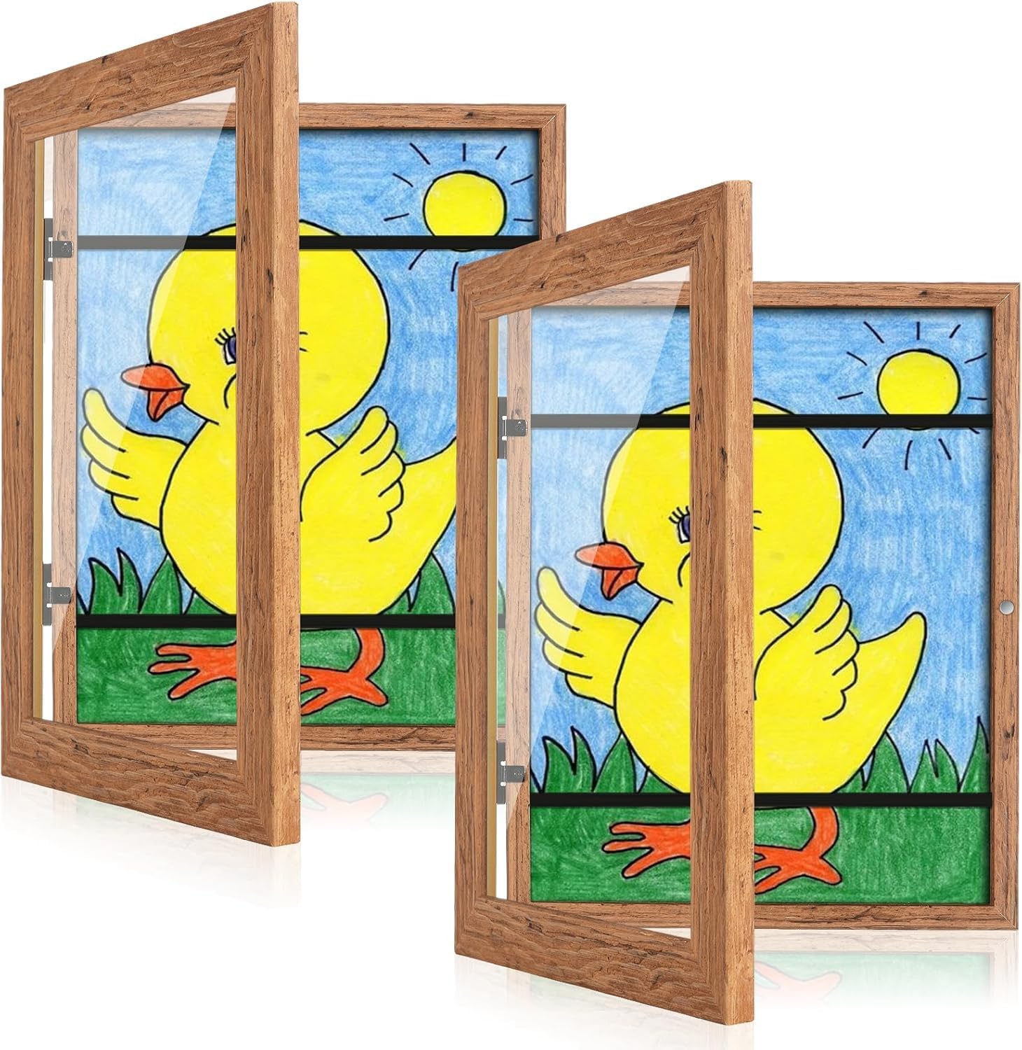 Kids Art Frames for 9x12 Artwork Display and Storage Solution