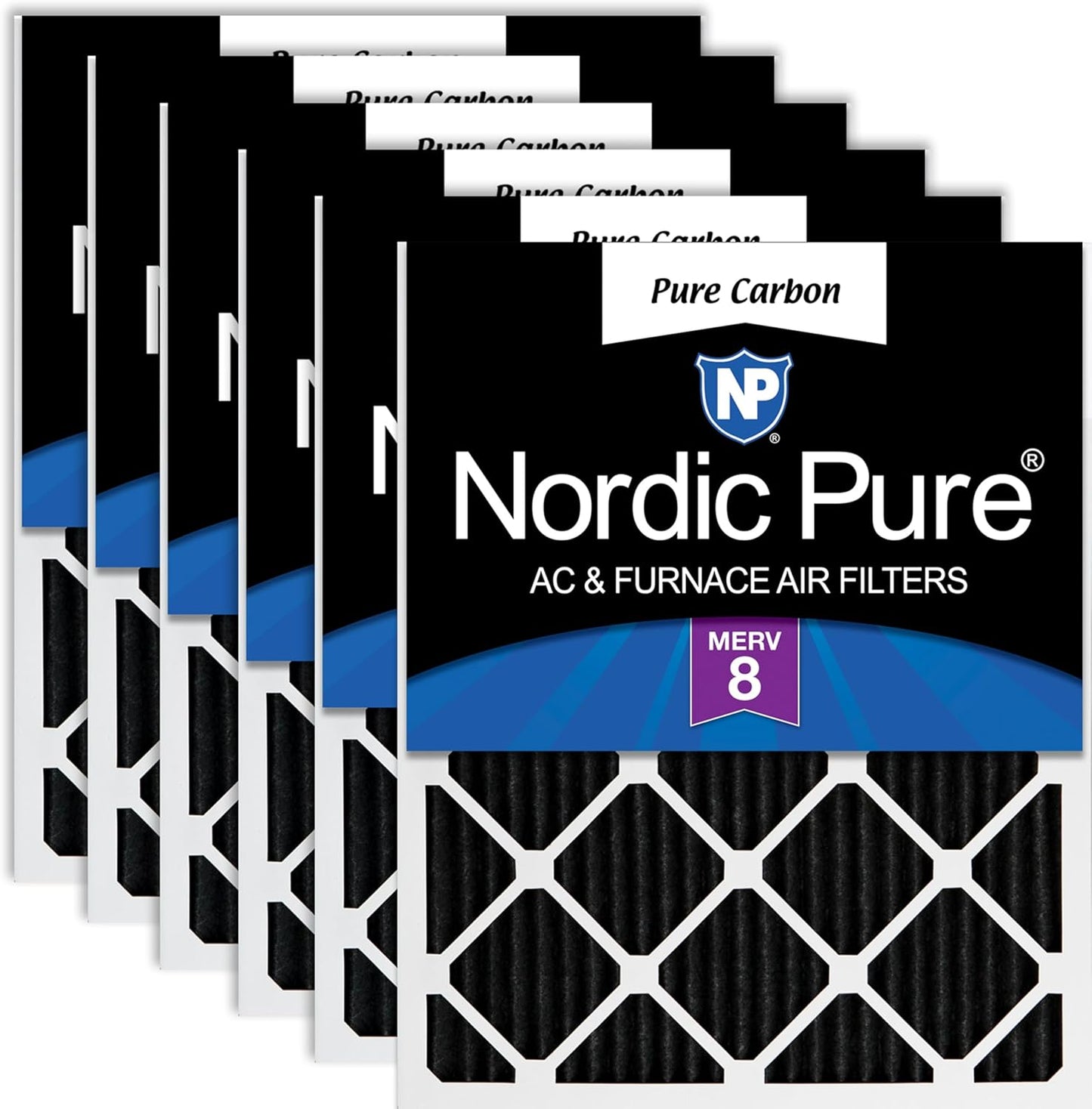 Nordic Pure 18x18x1 Carbon Pleated Filters for Odor Reduction