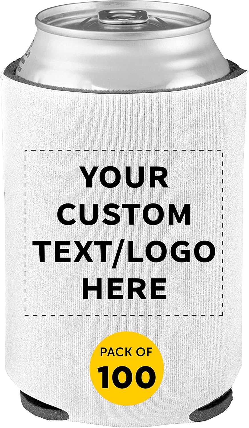 Custom Collapsible Beer Can Coolers Set of 100 for Events