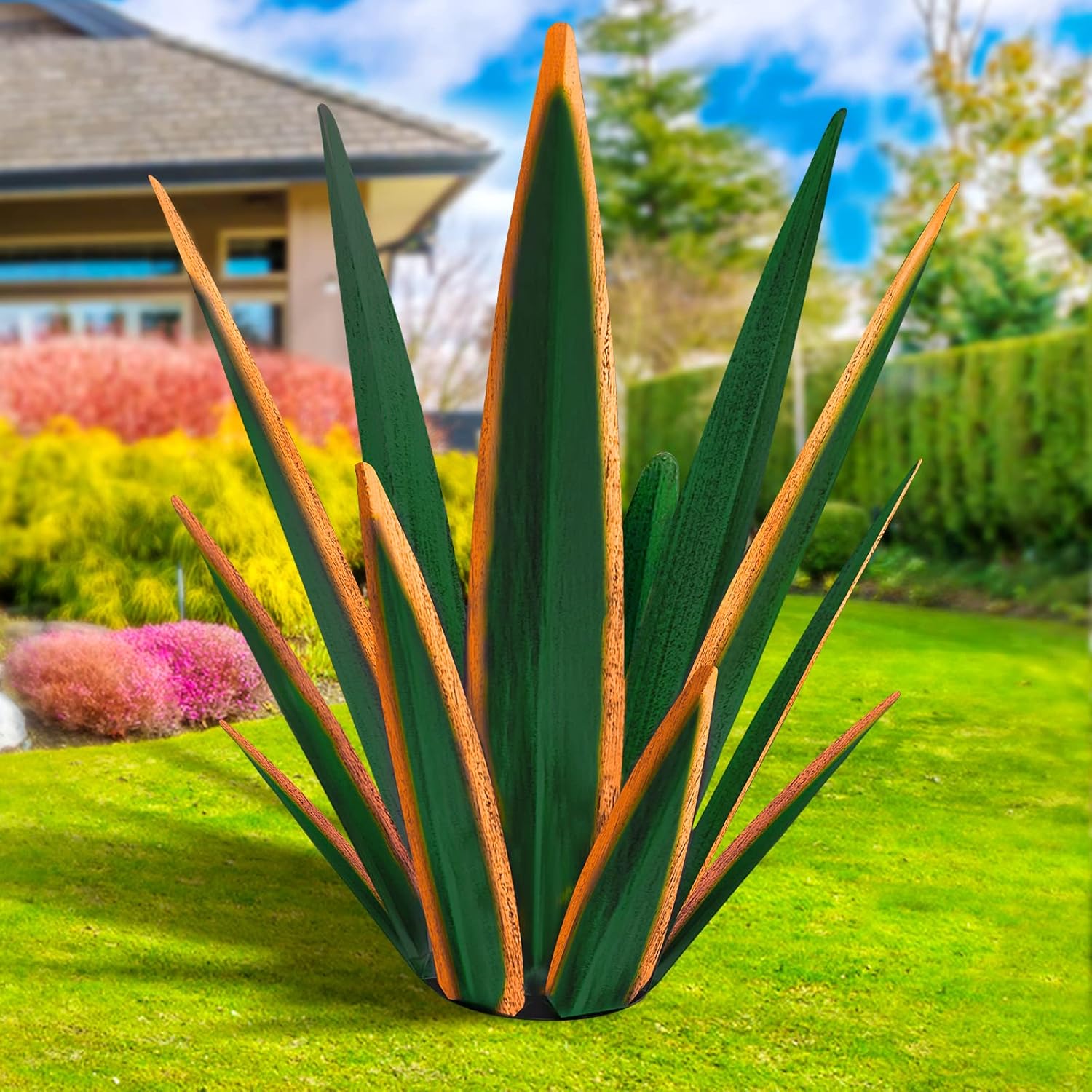 Large Tequila Rustic Sculpture for Outdoor Patio and Yard Decor