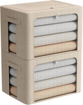 Clear Window Storage Bins 2 Pack Large Foldable Fabric Organizer