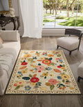 3x5 Washable Area Rugs for Bedroom: Non Slip Distressed Rug