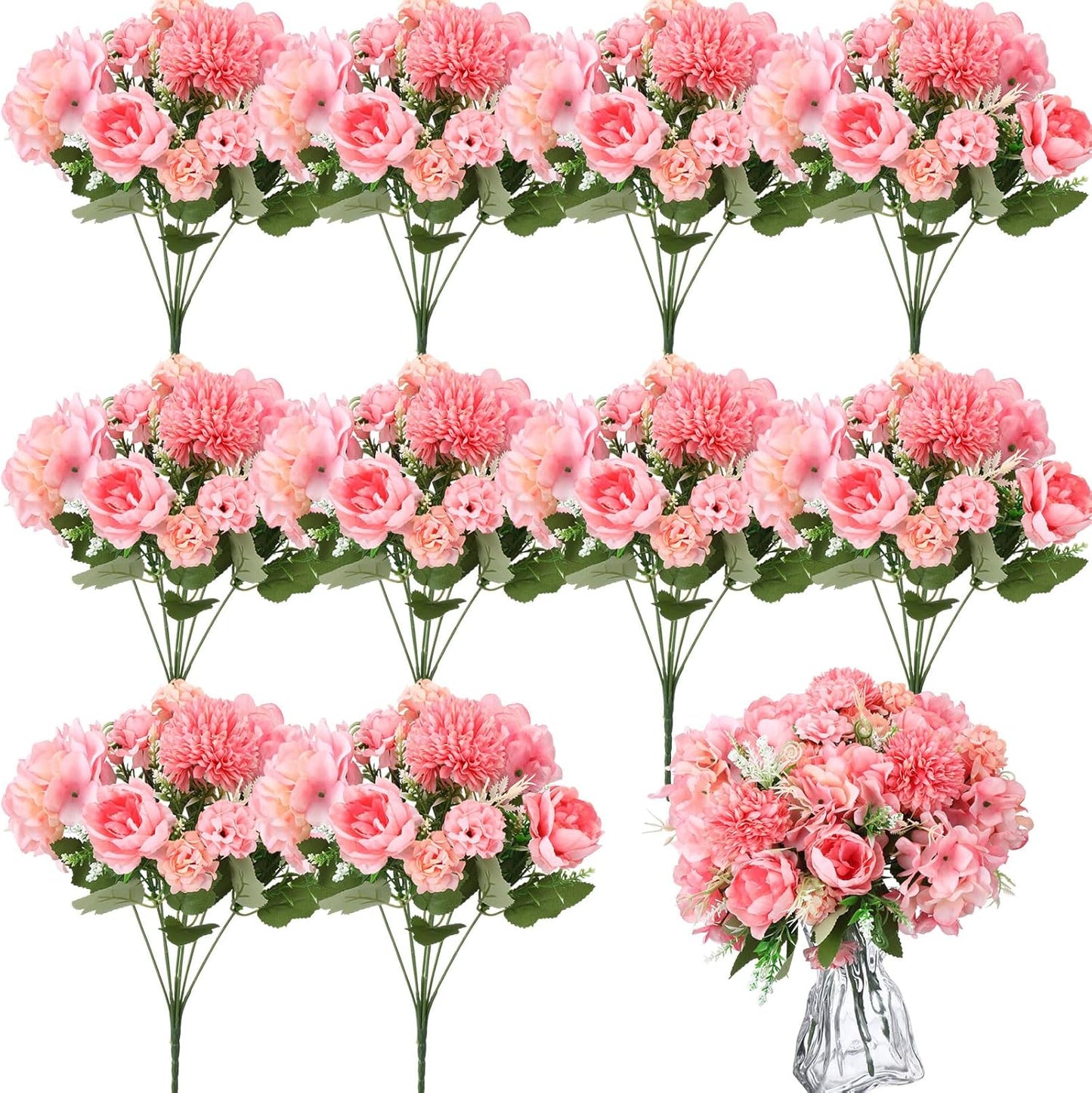 Artificial Peonies Silk Flowers for Wedding Table Decor