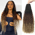 Goddess Box Braids Crochet Hair With Curly Ends 22 in - Natural Look