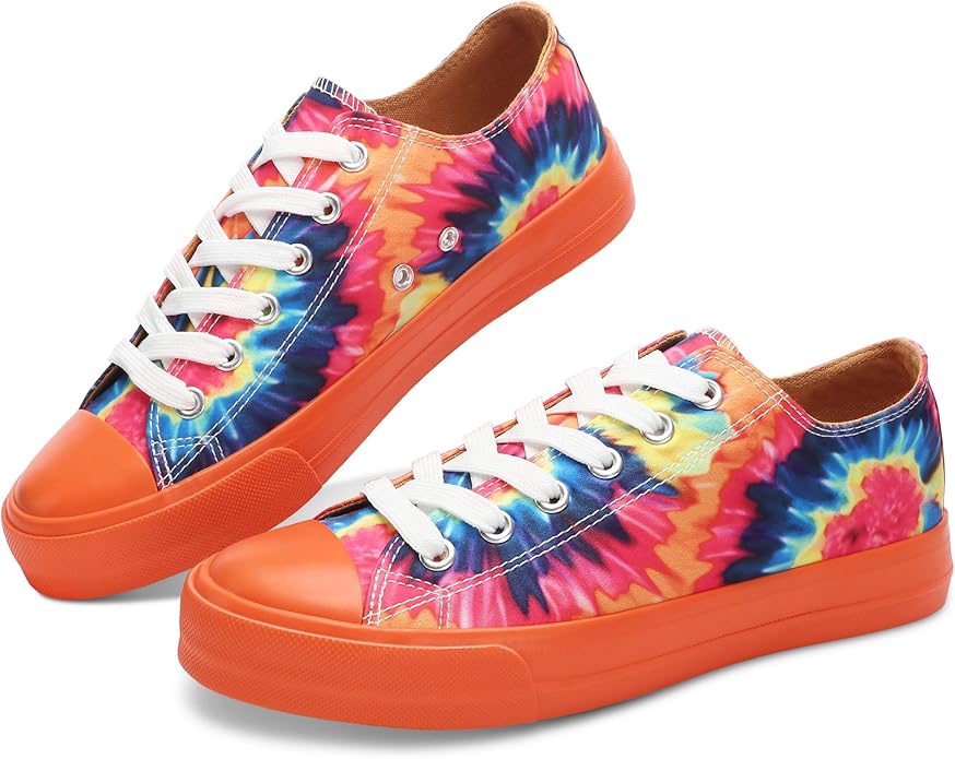 Obtaom Womens Canvas Shoes Low Top Fashion Sneakers for Comfort