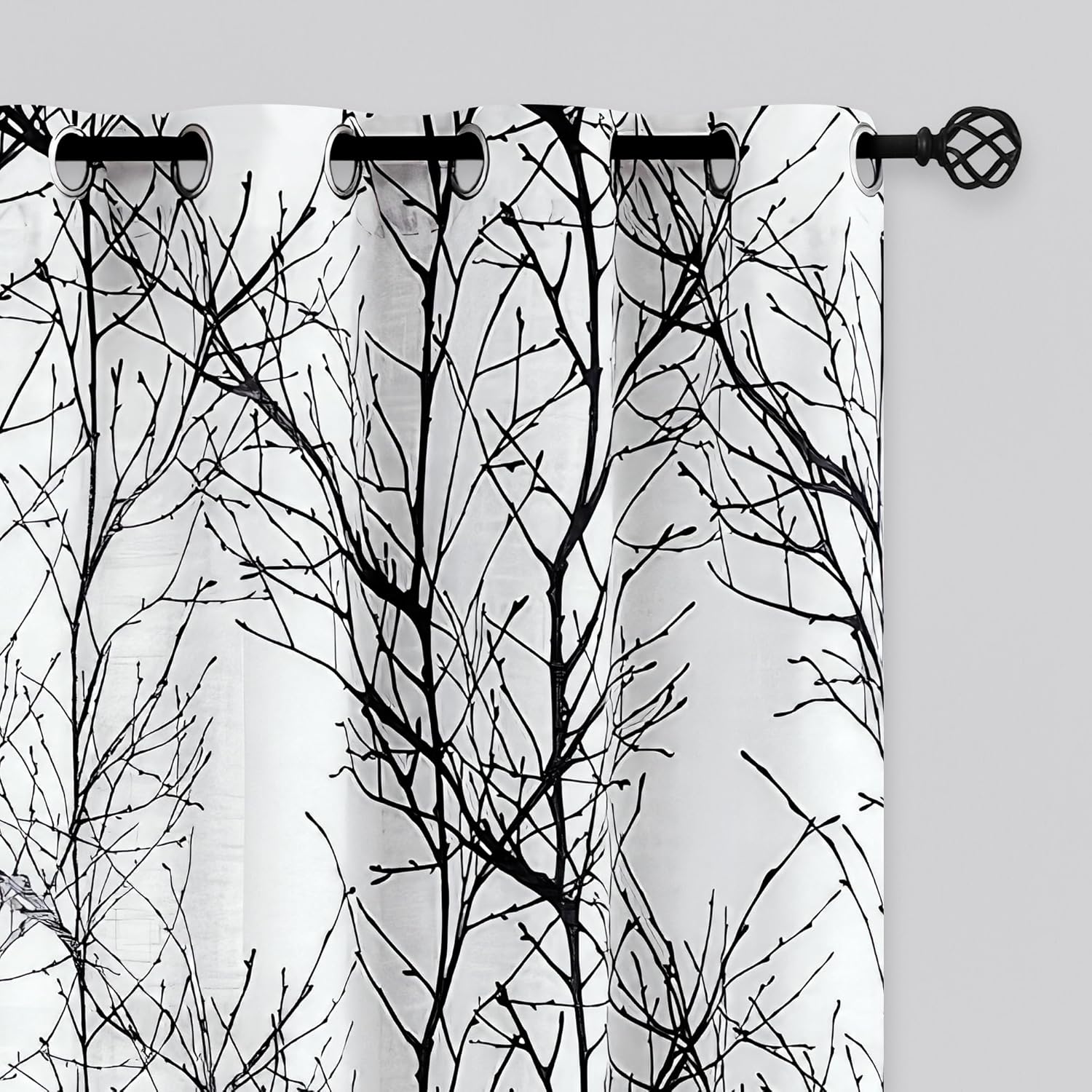 FMFUNCTEX Linen Semi Sheer Curtains for Bedroom and Living Room