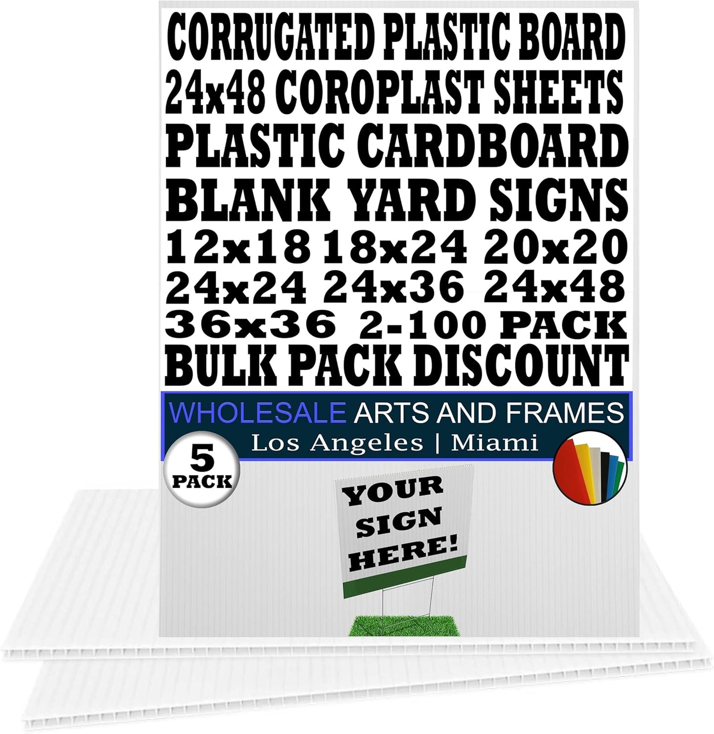 Corrugated Plastic Board 24x36 for Signs and Crafts Projects