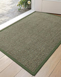 Entryway Door Mat 24x36 - Low Profile Non Slip Dirt Trapper