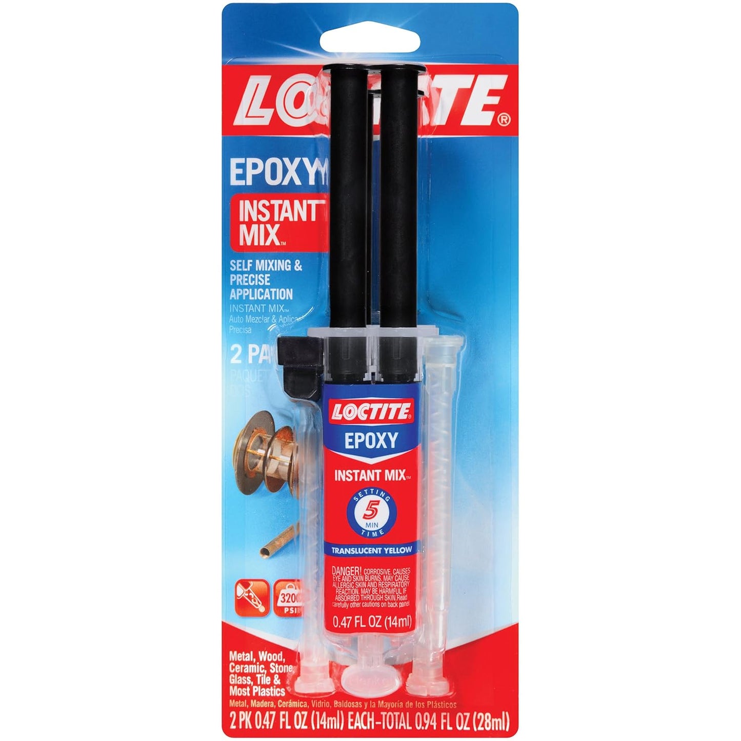 Loctite 1715208-6 Epoxy Instant Mix Syringes for Quick Bonding
