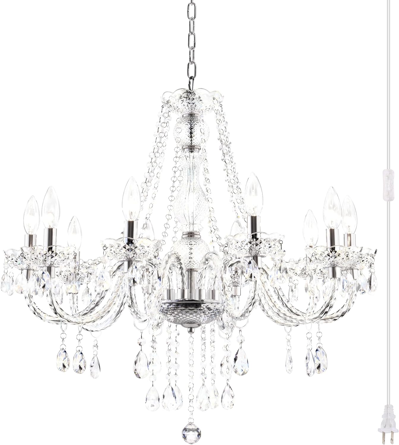 Stunning 10-Light Crystal Chandelier for Modern Spaces