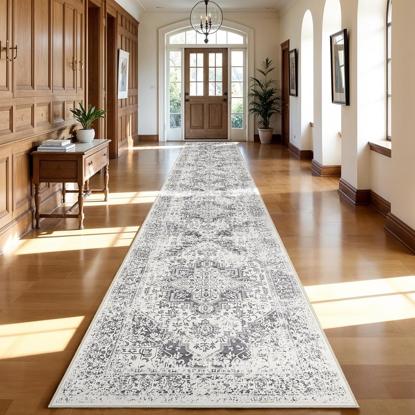 Hallway 3x20 Runner Rug - Vintage Non-Slip Washable Rug